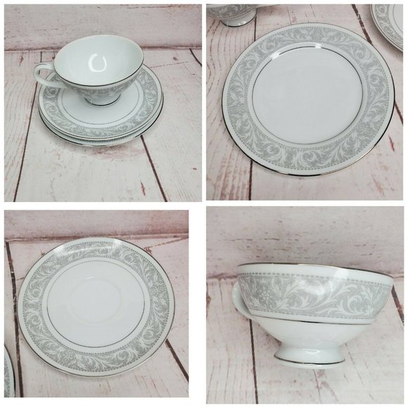 Vintage Imperial China 5671 3Pc Whitney Tea Cup Set Designed By W Dalton Japan - Picture 1 of 12